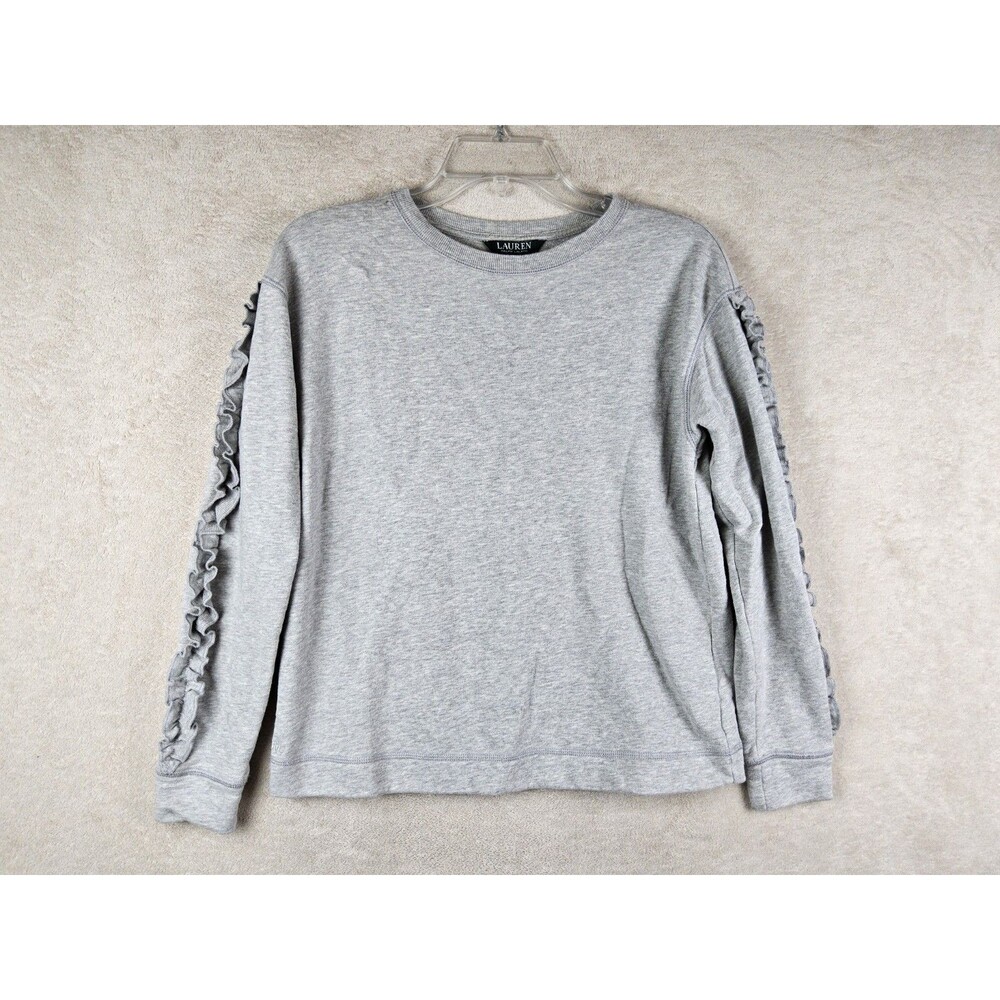 Lauren Ralph Lauren Women's Ruffle Sleeve French Terry Sweatshirt Size XS